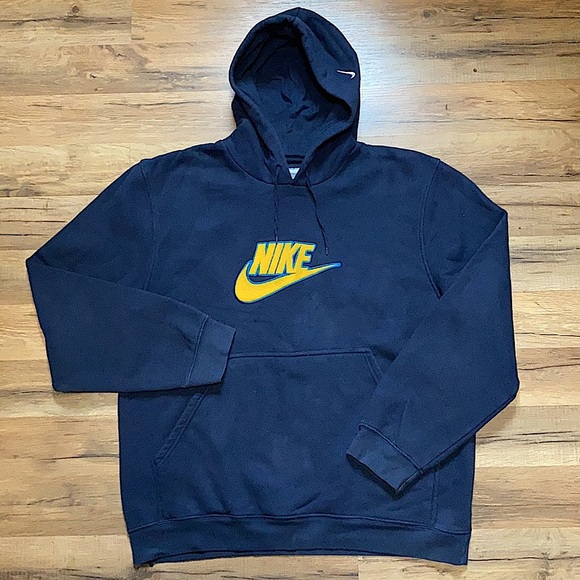 Y2K Nike spell out center swoosh hoodie - Picture 1 of 8
